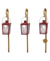 Delight family and friends this holiday season with this set of three outdoor musical lanterns. Featuring a motion sensor activating 30 Christmas songs with coordinated LED lighting effects, these lantern immediately put anyone in the holiday mood.