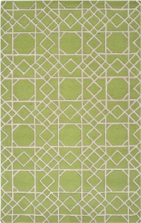 3'3 x 5'3 Rectangular Surya Area Rug G5096-3353 Peridot/Ivory Color Hand Tufted in India Goa Collection