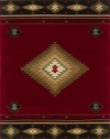 Oriental Weavers Sphinx Hudson 087K1 7'8 x 7'8 Red / Green Round Area Rug