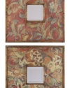 Uttermost 13621 19-Inch by 19-Inch Colorful Flowers Set of Two Mirrors