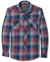 Buffalo David Bitton updates the classic plaid shirt with this colorful and detailed button down.