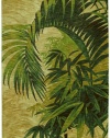 Tommy Bahama Polynesian Palms Area Rug, 3.6-Feet by 5-Feet, Beige