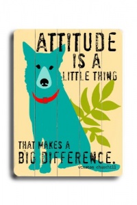 Arte House 0003-9777-25 Wooden Sign, attitude is a Little Thing