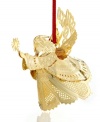 The Christmas angel heralds the arrival of a miracle, and ChemArt's 2-dimensional creation comes to life in gleaming 24k gold-plated brass and holds a guiding star.