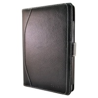 caseen Genuine Leather Black Case Cover For Barnes and Nobel Nook Tablet, Nook COLOR