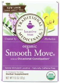 Traditional Medicinals Organic Smooth Move, 16-Count Boxes (Pack of 6)