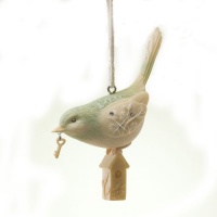 Enesco Foundations Peace Bird with Key and Home Ornament, 3.35-Inch