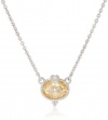 Judith Ripka La Petite Oval Stone with Heart Yellow Pendant Necklace