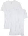 Calvin Klein Mens 2 Pack V-Neck Top, White, Large