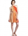 French Connection Women's Passing Clouds Dress, Orange, 2