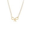 Dogeared Whispers Gold Dipped Bow Necklace