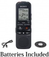 Sony Professional Digital 2GB MP3 Voice Recorder with Memory Card Slot, Noise Cut Technology Reducing Background Sound, USB Port, Built-in Speaker and an Easy-to-read Display * Batteries Included *