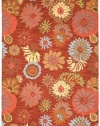 Safavieh Blossom Collection BLM731B Handmade Red and Multi Hand Spun Wool Area Rug, 5-Feet by 8-Feet