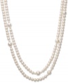 Endless elegance. 72 inches of cultured freshwater pearls (4-10 mm) is enough to turn any ensemble into an masterpiece.