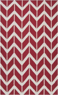 Area Rug 2x3 Rectangle Contemporary Venetian Red Color - Surya Fallon Rug from RugPal