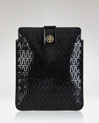 Tory Burch gives a designer stamp of approval to this logo-embossed e-tablet sleeve. Slipped into a day bag, the high-shine gadget gear is essential for tech-saavy ladies about town.