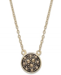 Go for the glamour. Studio Silver's pendant, set in 18k gold over sterling silver, dazzles with marcasite adding a stylish touch. Approximate length: 18 inches. Approximate diameter: 3/8 inch.