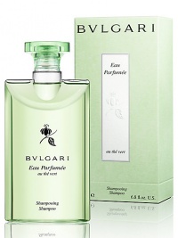 Structured around the refreshing vitality and purity of green tea, it is an expression of elegance and personal indulgence. Delicate perfumed Eau Parfumée au thé vert shampoo whose gentle cleansing action makes it perfect for daily use. Dermatologist tested. Top note: Italian Bergamot. Heart note: Green Tea. Base Note: Pepper. 6.8 oz. 