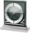 Bulova Frank Lloyd Wright Loggia Gate Table Clock - Glass & Aluminum Case