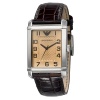 Emporio Armani Brown Leather Strap Mens Watch AR0489