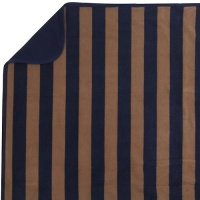 Carter's Navy/Brown Stripe Fleece Blanket