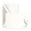 Crane & Co. Hand Engraved Great Blue Heron Pearl White Cards (RC3112A)