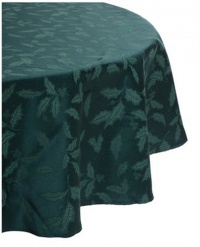 Lenox Holly Damask 70-Inch Round Tablecloth, Green