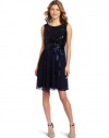 Jessica Howard Women's Sleeveless Tie Waist Dress