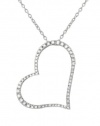 Effy Jewlery 14K White Gold Diamond Heart Pendant, .49 TCW