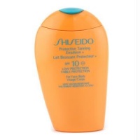 Shiseido Protective Tanning Emulsion SPF 10 for Unisex (Face and Body), 150 Ounce