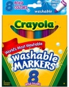 Crayola 8ct Washable Bold Broad Markers