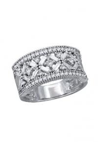 Effy Jewlery 14K White Gold Diamond Ring, 1.08 TCW Ring size 7