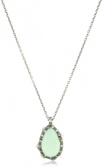 Elizabeth and James Thorns Sterling Silver Aqua Chalcedony Pendant Necklace