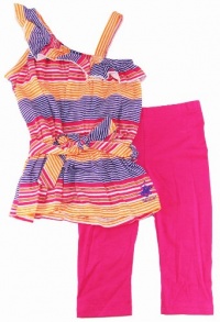 Beverly Hills Polo Club Infant 3-24M Girls Spring Stripped Pink Top Pants