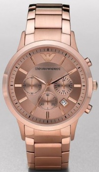 Emporio Armani Chronograph Rose Gold Tone Ladies Watch AR2452