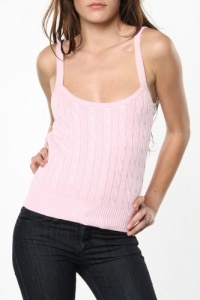 Ralph Lauren Womens Pink Cable Sweater In Small