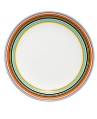 More than bold stripes and fun colors, Origo dinner plates transition from oven to table and into the dishwasher without a hitch. Combine with other Iittala dinnerware pieces to make any setting pop. Designed by Alfredo Haberli.