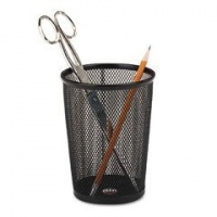 Eldon Nestable Jumbo Wire Mesh Pencil Cup, 4.375 Diameter x 5.125 Height, Black (62557)