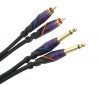 Monster M DJ-CR-2M 1/4 Male Mono to Single Male RCA Cables