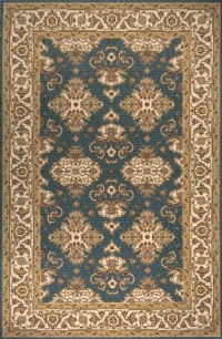 Area Rug 2x3 Rectangle Traditional Teal Blue Color - Momeni Persian Garden Rug from RugPal