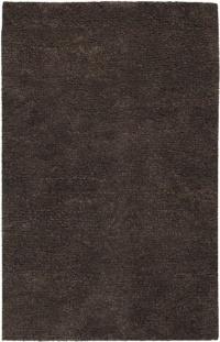 Area Rug 5x8 Rectangle Shag Chocolate Color - Surya Metropolitan Rug from RugPal