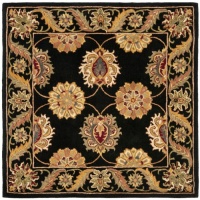 Area Rug 8x8 Square Traditional Black Color - Safavieh Heritage Rug from RugPal