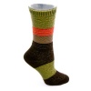 Hue Women's Huetopia Fairisle Organic Texture Boot Socks, Espresso, Medium