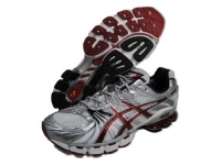 ASICS Mens Gel-Kinsei 3 Running Shoes - White/Silver/Red