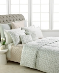 A calming retreat! This Barbara Barry Sanctuary Scroll comforter set is crafted with 250-thread count combed cotton sateen fabric and finished with soft, earth tone hues that turn your bed into the ultimate tranquil setting.