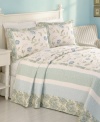 This Rebecca sham boasts countryside charm with floral details and an all-over quilting design.