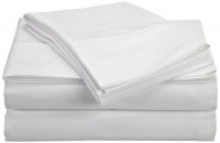 HN International Group Castle Hill 410 Thread Count 100-Percent Egyptian Cotton Queen Size Sheet Set White