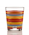 Ringed with colors to complement everyone's favorite dinnerware, Fiesta double old-fashioned glasses lend retro-fun charm to casual settings.