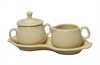 Fiesta Covered Creamer and Sugar Set with Tray, Ivory