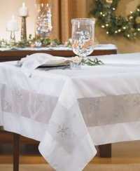 Homewear Table Linens, Winter Wonderland Sheer 60 X 84 Tablecloth